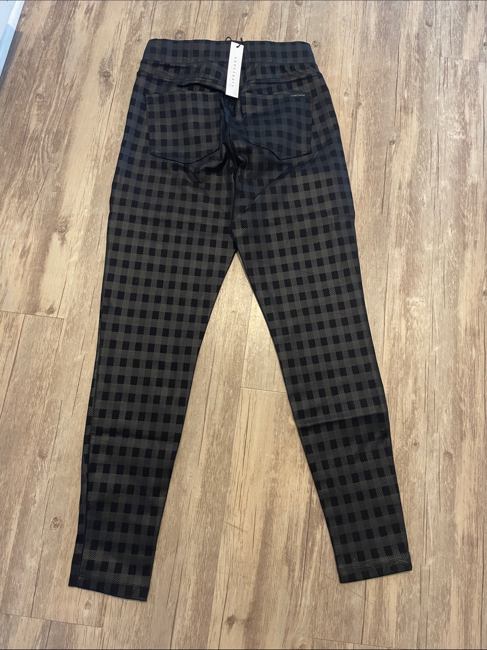 Anthropologie Sanctuary Runway Black Plaid High Ruse Trouser Leggings NWT - Picture 11 of 11